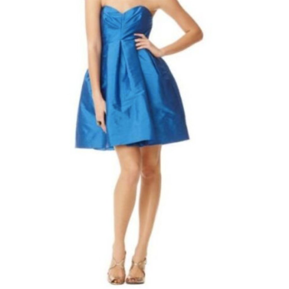 NWT Jill Stuart Blue Strapless Cocktail Mini Dress